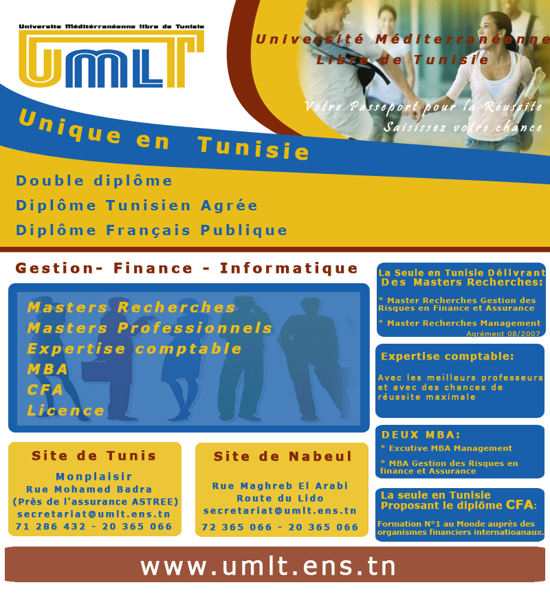 Emailing UMLT - Unique en Tunisie